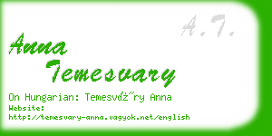 anna temesvary business card